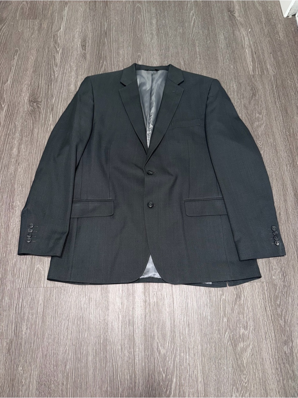 Haggar Tailored Fit Dark Grey Suit Jacket Size 44R